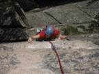 Crimpy (and reachy) climbing on great rock