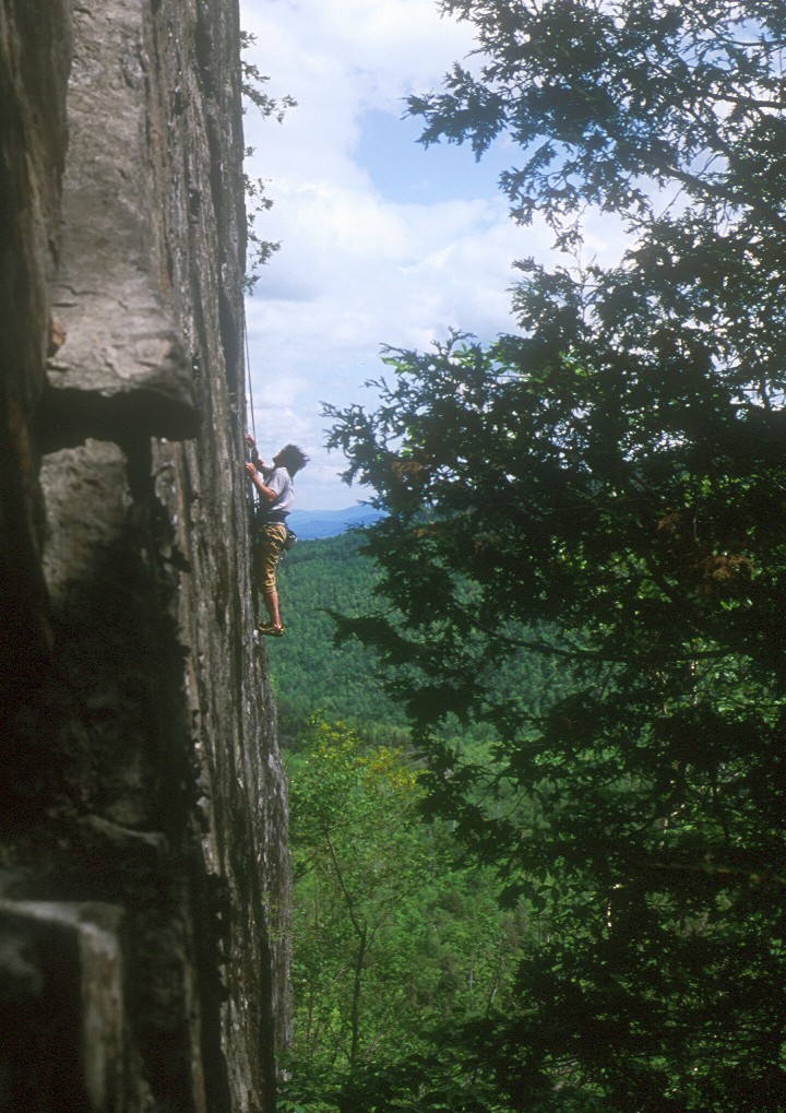 Joe follows the steep initial pitch of Master Craft (led by Dennis unseen above)