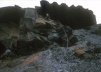 Dennis halfway through the overhangs on the last pitch