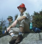 Dad and Bruce on the summit of Big Slide in the early 1970s