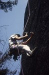 Bill making the route safer after the first ascent