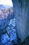 Joe solo-aid climbing a route left of Hold the Mayo, Poko Upper Tier 