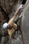 Just before the meat of the climbing on Double Diamond