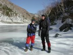 Posing on the lake after completing Killer Whale