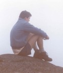 Staring out into space on the top of Sunrise Mountain near Elk Lake