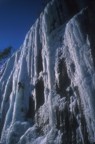 Tommy leading an ambitious line on the Waterfall with Katherine Snead