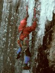 Tommy leads the thin lower face that leads to the cave