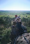 Martin at the third belay of Arachnus