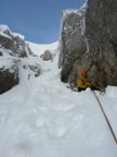 The final belay before topping out