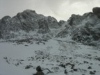 View of the Ben while descending from the summit