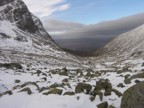 Approaching the CIC hut after the descent; things starting to clear up