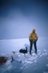 Standing on the summit plateau after topping out