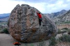 Pretty much the only boulder we could climb; we suck