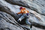 Good, well protected climbing at the "top rope area"; at least it's out of the wind.