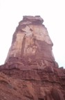 A view of the north face of Castleton Tower