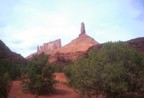 Castleton Tower, the Rectory, The Nuns, and The Priest as seen from the parking area