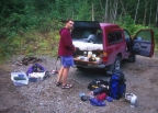 Preparing to leave for Mt. Rexford early in the morning