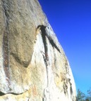 Tommy approaches the offwidth section