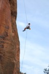 The final rappel off Independence Monument