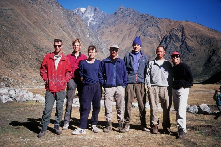 Expedition photo taken by a local in the town of Cocoyo (taken during the trek back from base camp to Sorata)