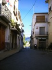 Looking towards the cliffs from the main square; Bar Paco is closed