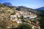 The village of Sella with the Puig Campana in the background