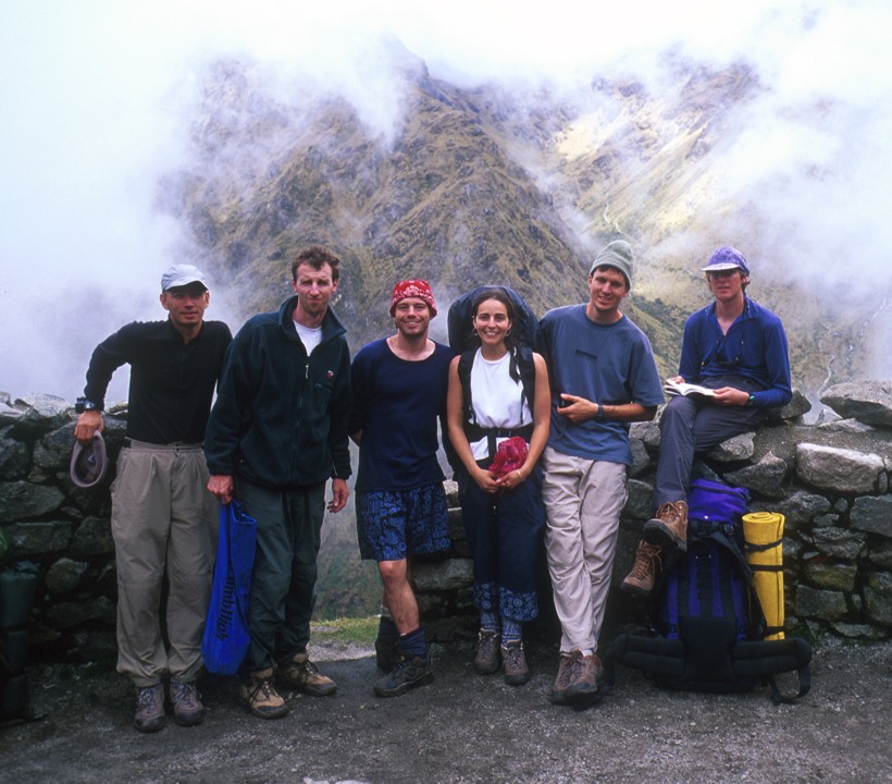 The gang poses on the Inca Trail