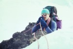 Setting up a belay on the Southeast Ridge