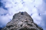 John climbing on the arete