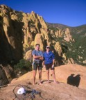 Jim and Dennis hanging out on the summit of Whale Dome after completing the ascent