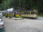 Trolly car ferries tourists from Bad Schandau up the valley to the trailheads