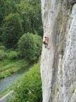 Random climber seconding a pretty cool line