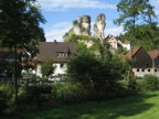 Super cool crag rising above a small village