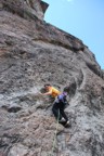 Cool face climbing on the first pitch