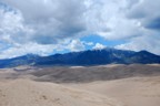 View of the mountains as seen from the highest dune