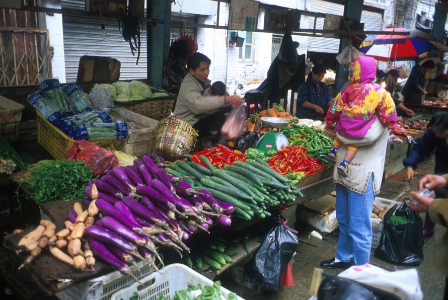 Vegetables in the street market