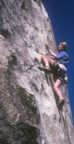 John leads yet another bolt-protected face climb