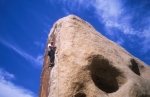 Tad climbing the "burnt penis"