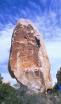 Tad climbing the "burnt penis"