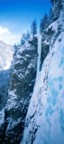 Climber works up the amazing free-standing pillar