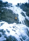 We climbed the rock on the left to avoid breaking the fragile pillar