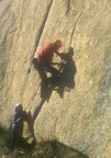 This route demanded thin laybacking, high-angle friction, and tiny crimping and was the most difficult route I climbed at La Pedriza