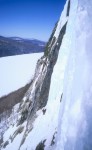 French climbers at the first belay on the Gentleman