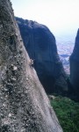 Aris and Fondas at a belay on Hypotenuse