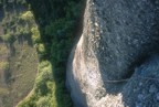 Looking down from the second belay -- a sea of knobs and pebbles