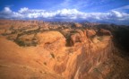 Looking north towards the La Sal mountains from the slickrock above Kane Creek