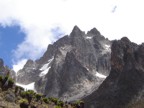 Batian (centered) and Nelion (to its right) as seen from McKinder's Camp