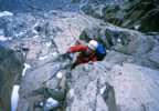 Soloing the "easy slab" (more like 5.5 in places) to the notch