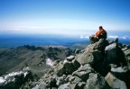 Enjoying the view from the summit of Nelion