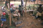 A bicycle repair shop on the way to Chagoria